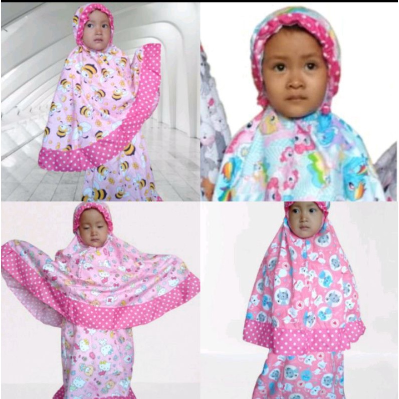 (COD) MUKENA ANAK / MUKENA KARAKTER USIA 2-6 TH (PILIH MOTIF)