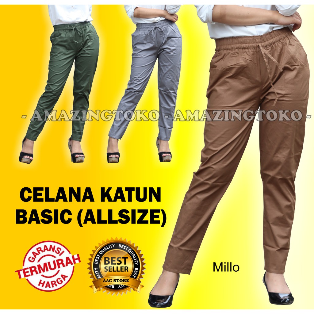  CELANA  KATUN  BASIC ALLSIZE Shopee  Indonesia