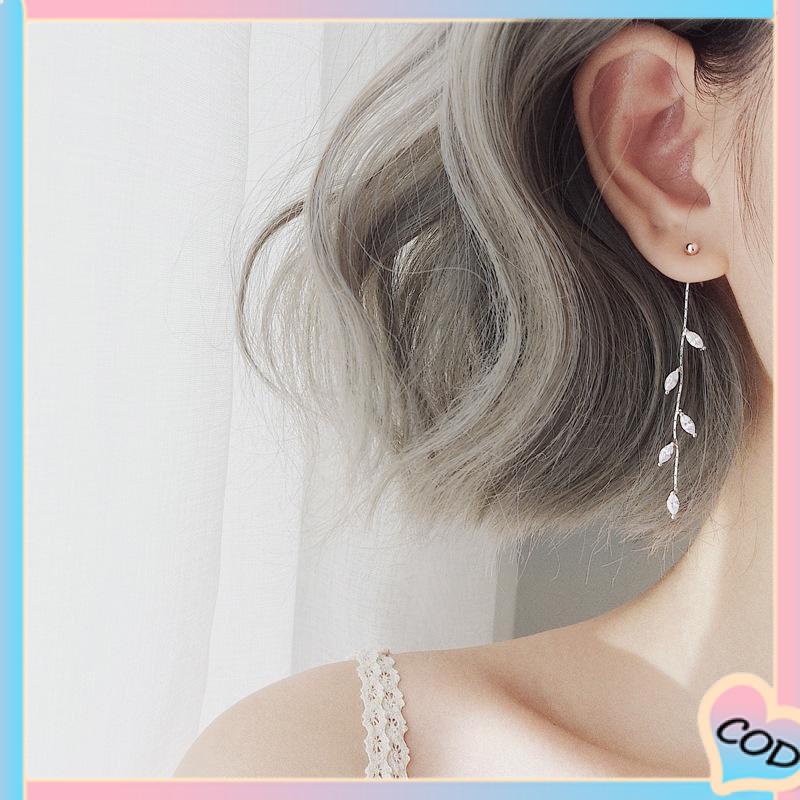 COD❤️ S925 Silver Willow Earrings Wanita Temperamen Anting Rumbai Panjang Sederhana-A.one