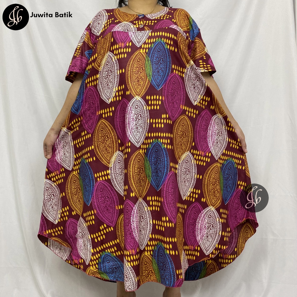 Juwita Batik - Daster Jumbo XXXL LD 130 - Daster Super Jumbo - Daster Payung Jumbo Murah Busui Kekinian Best Seller