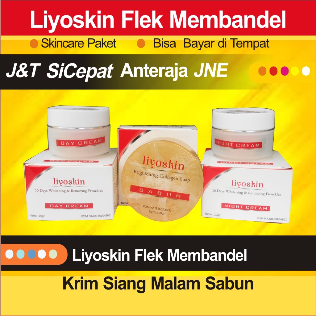 KHUSUS CREAM PENCERAH MENGHILANGKAN FLEK HITAM LIYOSKIN NIGHT CREAM SKINCARE AMAN BPOM