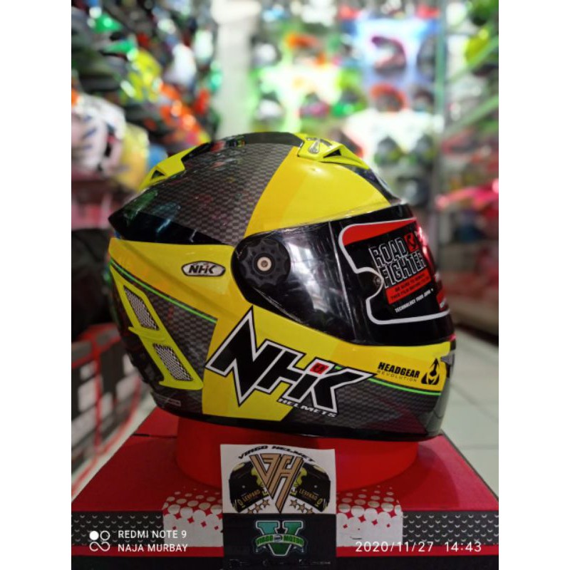 NHK FULLFACE TERMINATOR RACING#T BOLD YELOW BLACK/DD RING