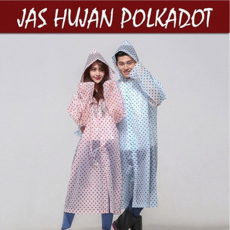 JAS HUJAN MODEL MANTEL POLAKADOT EVA