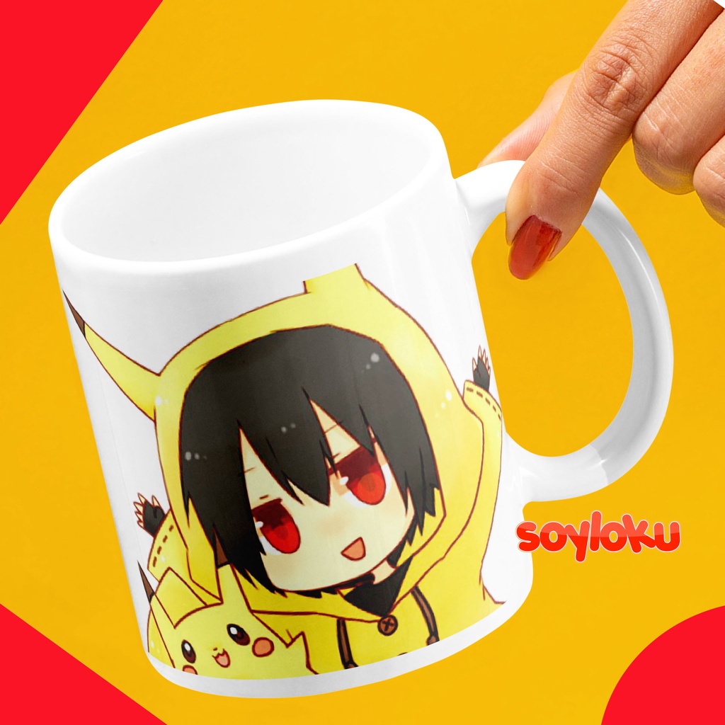Pikachu Hoodie Anime Chibi Boy Mug Cup