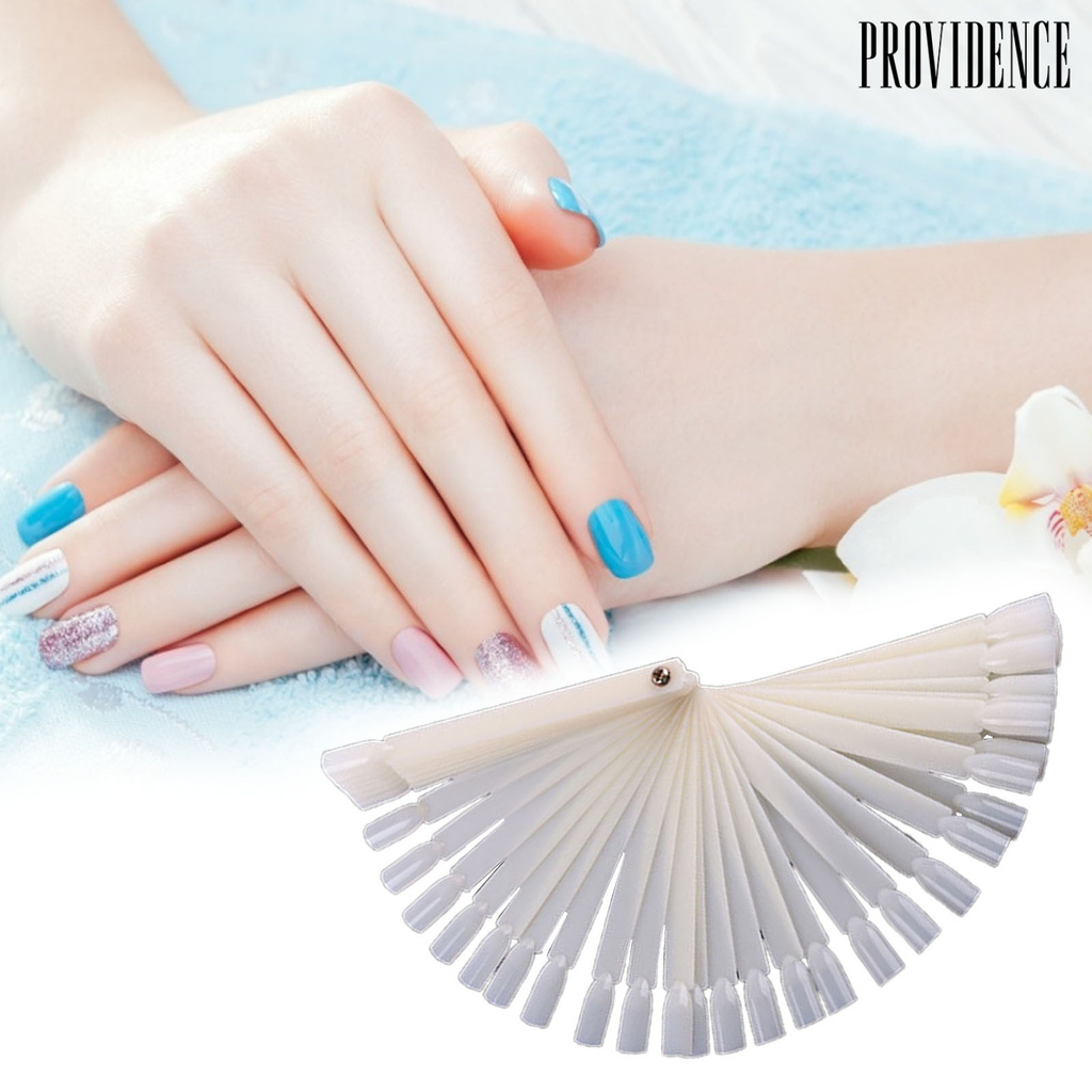 Providence 50pcs / Set Kartu Warna Transparan Reusable Untuk Nail Art / Manicure Diy
