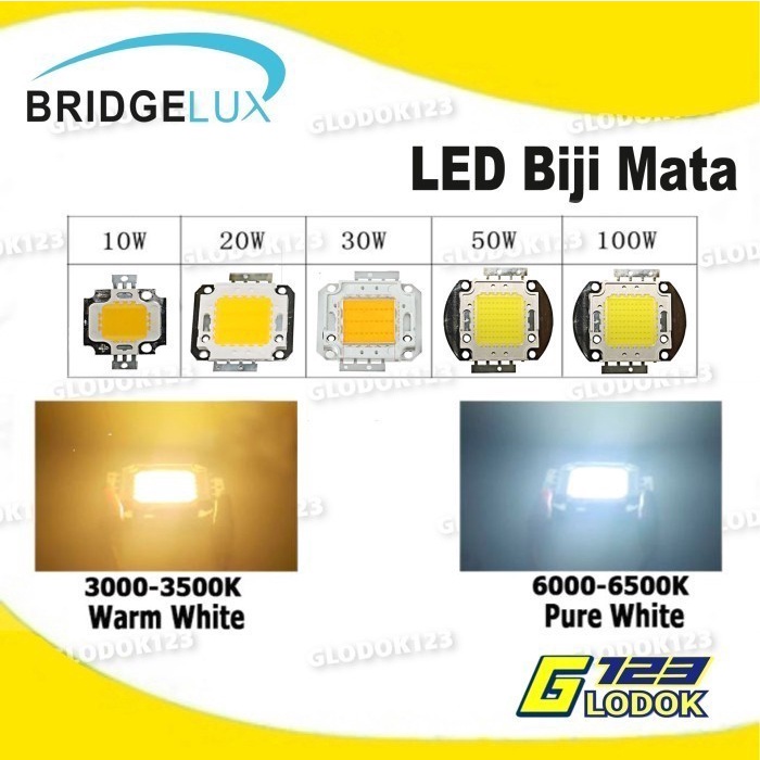 LED Lampu Biji Mata 10 - 100 Watt Super Terang 800LM - 12.000LM Indoor Outdoor