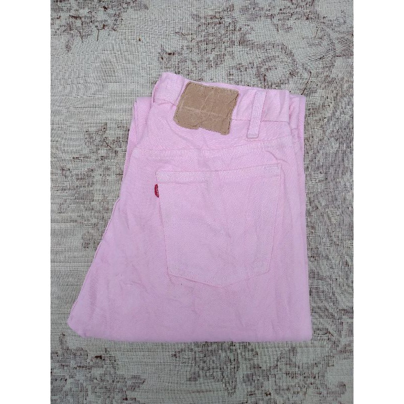 levis 501 second original warna pink made in usa