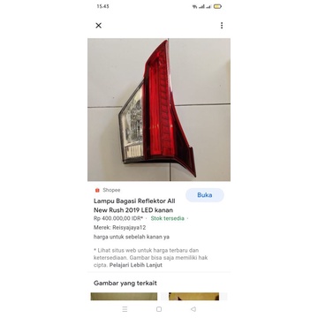 lampu reflektor All new Rush