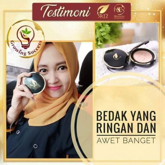 Glowing Anti Luntur ❤ BEDAK SR12 / Compact Powder SR12/ Bedak matte/ bedak BPOM/ menutup flek hitam