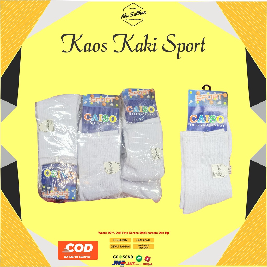 Kaos Kaki Pria Sport Tebal Caiso Hitam Putih Kaos Kaki Pria Anti Bakteri Kaos Kaki Pria Panjang Sebetis Kaos Kaki Dewasa