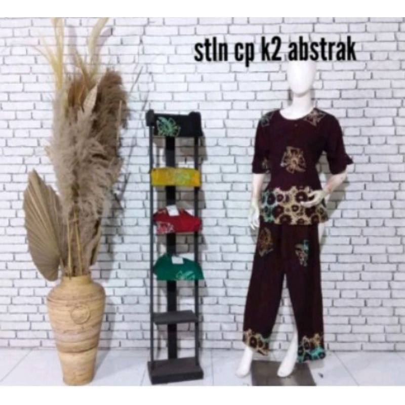 stelan cp sammy//stelan batik sammy pekalongan//babydoll motif abstrak//stelan CP Sammy by Putri Diana pekalongan