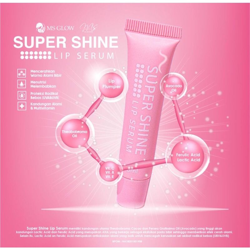 MS GLOW SUPER SHINE LIP SERUM / SUGAR LIPSCRUB