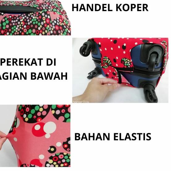 ➣ Sarung / luggage Cover / pelindung koper ukuran 20 inchi gambar motif - Batik ➶