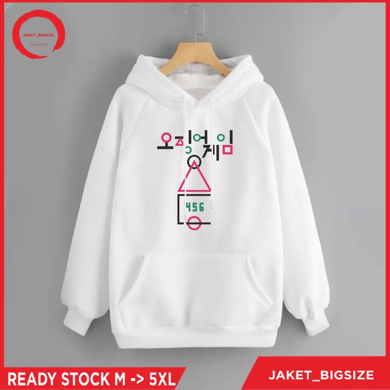 Hoodie Hodie Squid Game Korea jumbo bigsize pria wanita ukuran m l xl xxl xxxl xxxxl xxxxxl