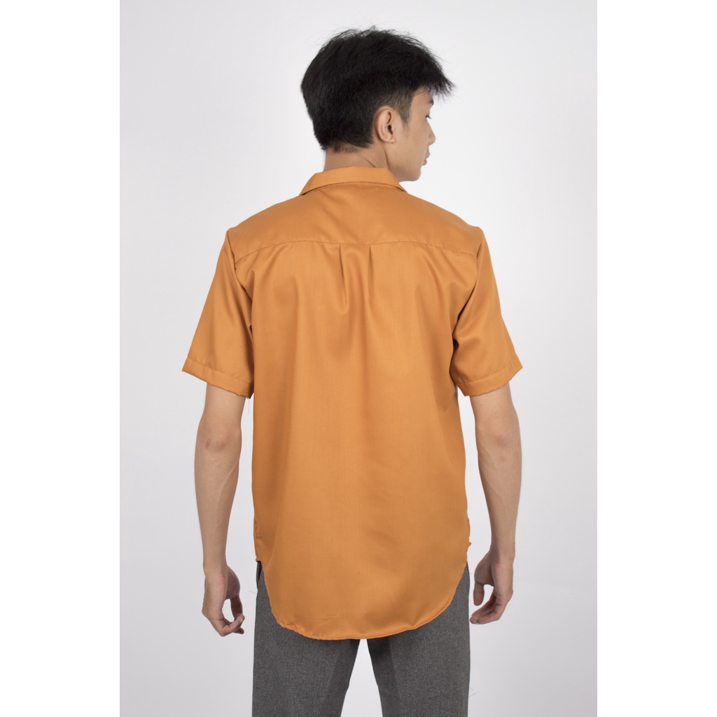 HIPNOP Saviq kemeja polos pria lengan pandek slim fit