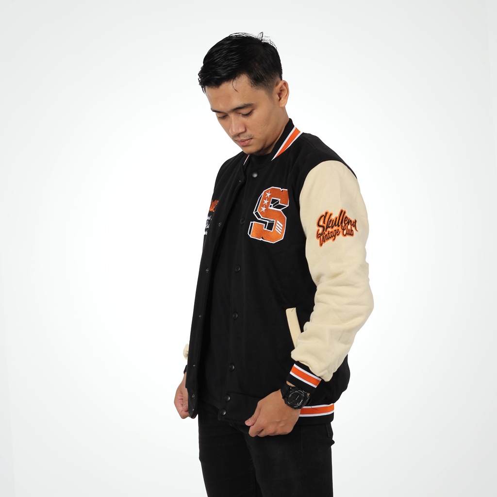 SKULLEND JAKET VARSITY BASEBALL ORIGINAL FULL BORDIR