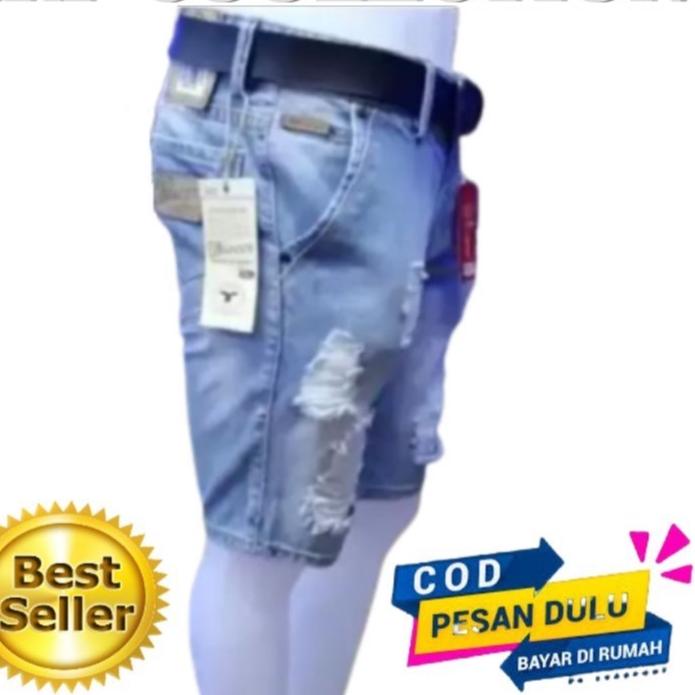 Belanja sekarang-- Celana Pendek Pria Keren Distro Model Sobek Robek / Celana Pendek Sobek / Celana 