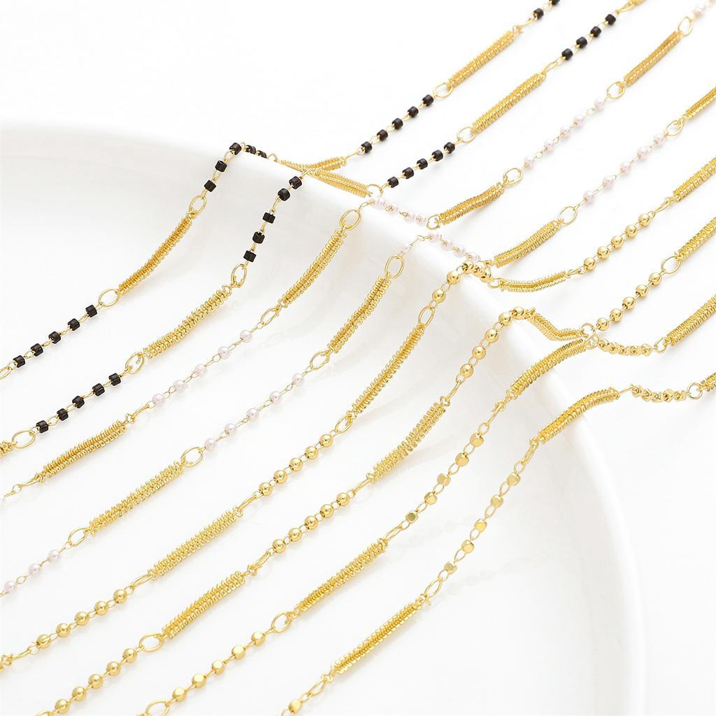 Rantai Charm Kalung Gesper Handmade Tembaga Electroplating Untuk Aksesoris Temuan Perhiasan DIY