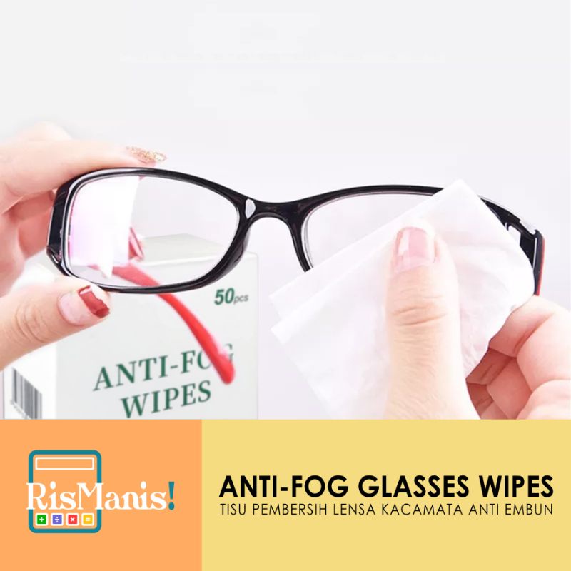 ANTI-FOG GLASSES WIPES - Tissue Ajaib Lap Kacamata Anti Embun Tisu Pembersih Lensa Kamera Kaca Helm