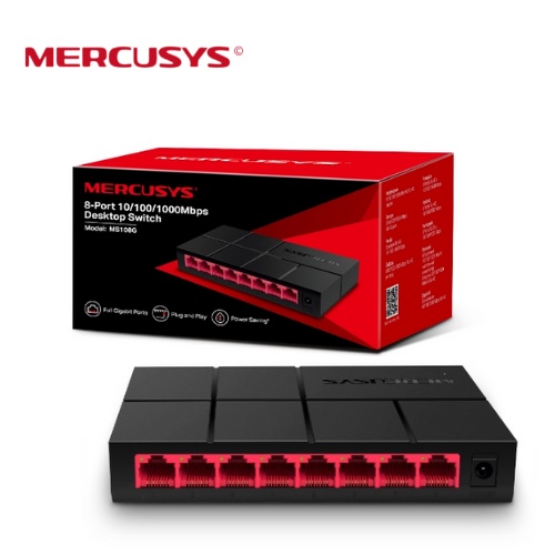 Mercusys MS108G 8-Port 10/100Mbps Desktop Switch Garansi 1 Tahun