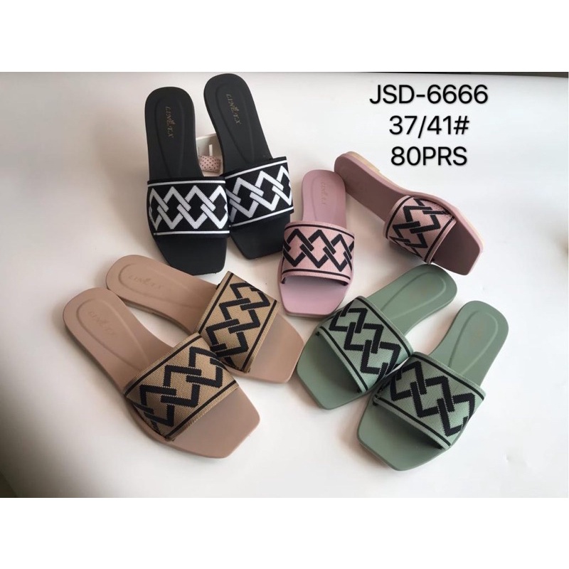NEW MODEL Sandal Import Klom Kain Batik Fashion Wanita Terbaru JSD 6666