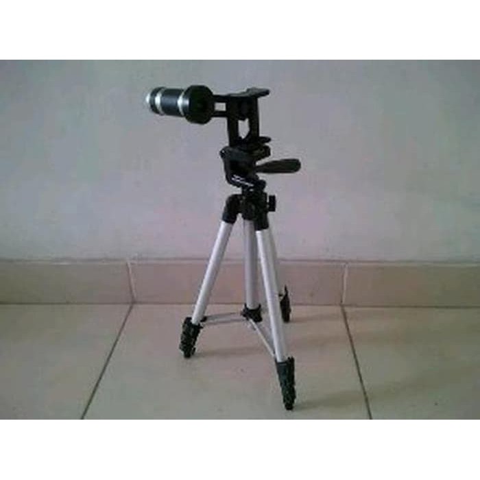 (COD) Tripod Weifeng 1 Meter + Lensa Telezoom 8X Telescope For Smartphone HP