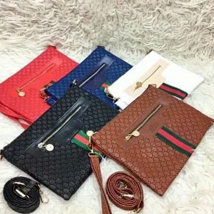 F16V REAL PICT  TAS WANITA CLUCT EMBOSS 369 TAS SELEMPANG TAS TANGAN 2 TALI