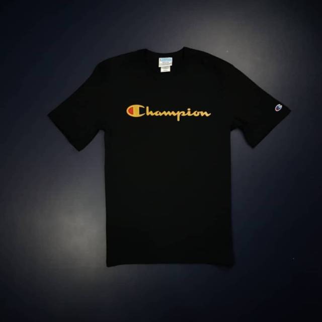 champion shirt black and gold