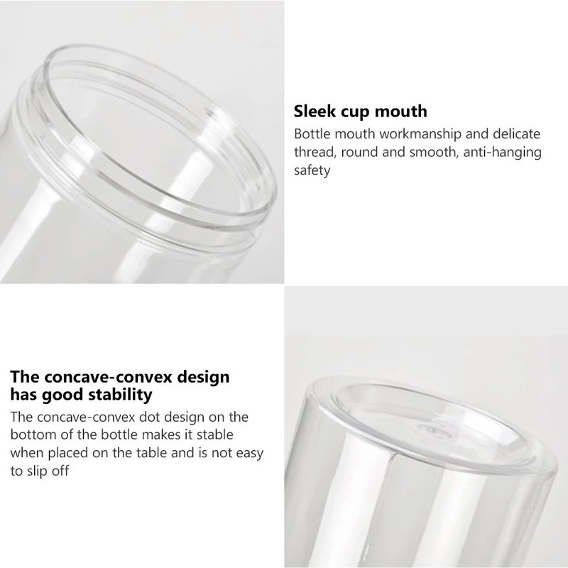 Aluminum Lid Round Food Storage Tank/ Transparent Plastic Storage Jars Container/ Clear Face Cream Sample Pot/ Kitchen Wide Mouth Refillable Bottles