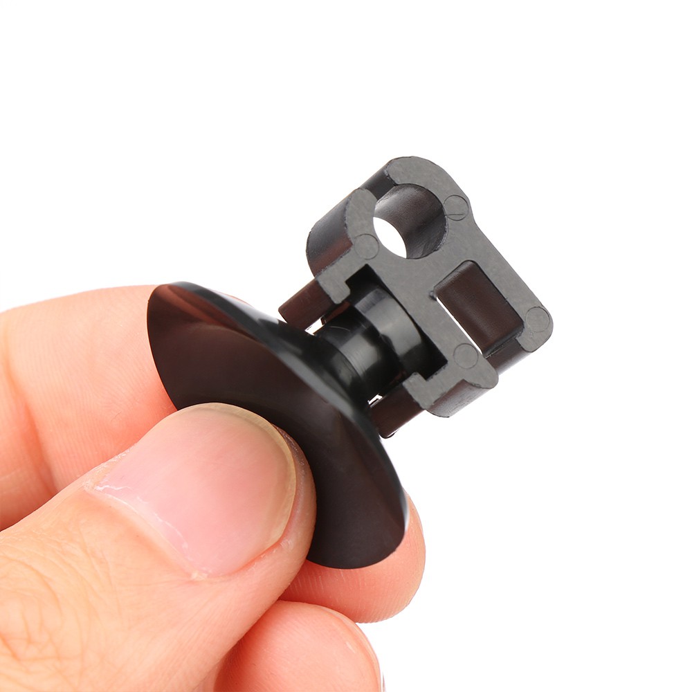 LONTIME 5pcs Convenient Aquarium Sucker Black Suction Cups Dual-card Clips Fish Tank Power Cord Buckle Stable Air Hose Tube Line Holder Clamps
