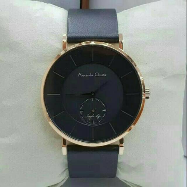 JAM TANGAN PRIA ALEXANDRE CHRISTIE AC 8484 BLACK ROSEGOLD