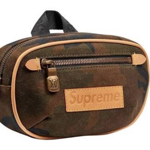 LV X Supreme Bumbag Camo Monogram