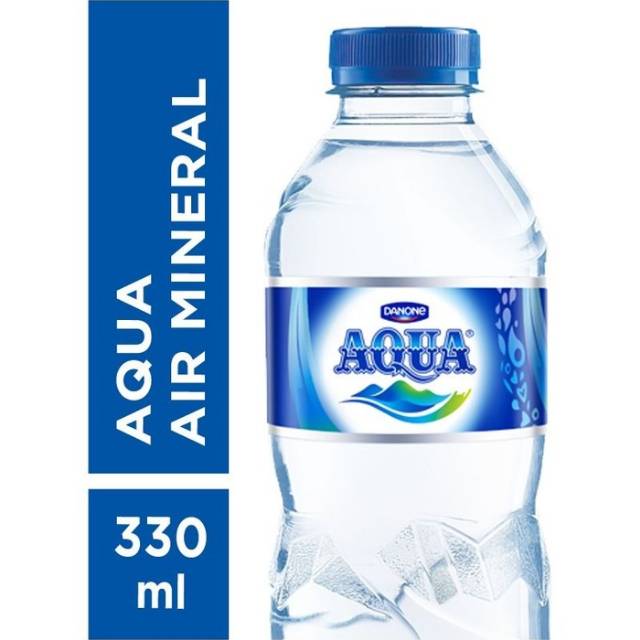 Aqua air mineral/Air Minum Dalam Kemasan Botol Mini 330 ml Isi 24