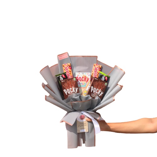 

BUKET SNACK WISUDA SILVERQUEEN | BOUQUET SNACK COKLAT