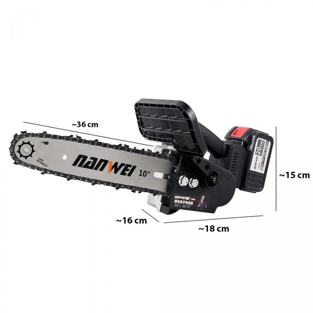 Gergaji Mesin Cordless Kayu Portable Chainsaw Rechargeable 4000mAh