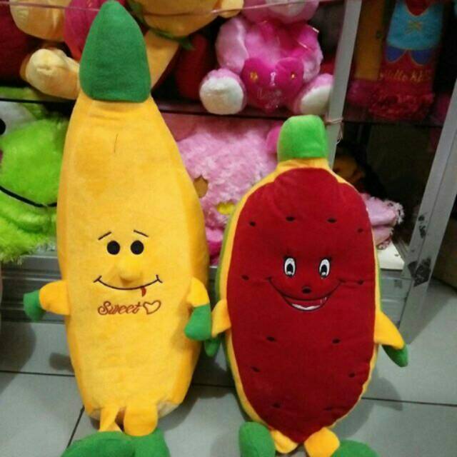 boneka / bantal buah pisang dan semangka
