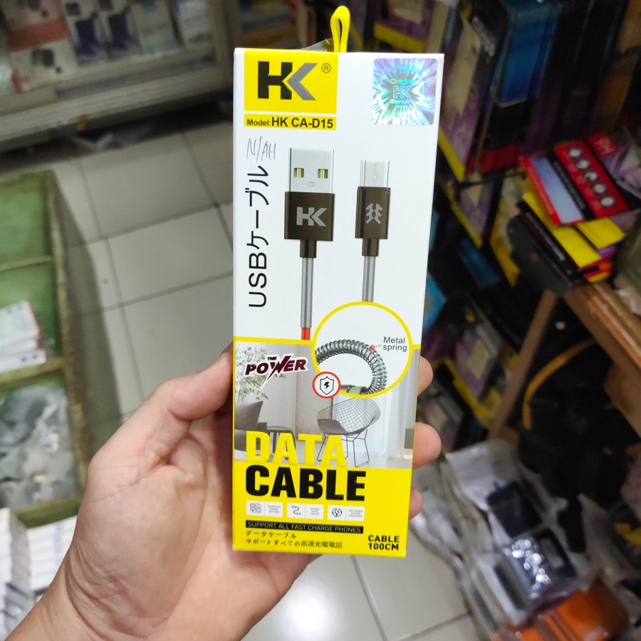 kabel data HK CA-D15 micro usb dan type c (lebar) Universal kabel charger android