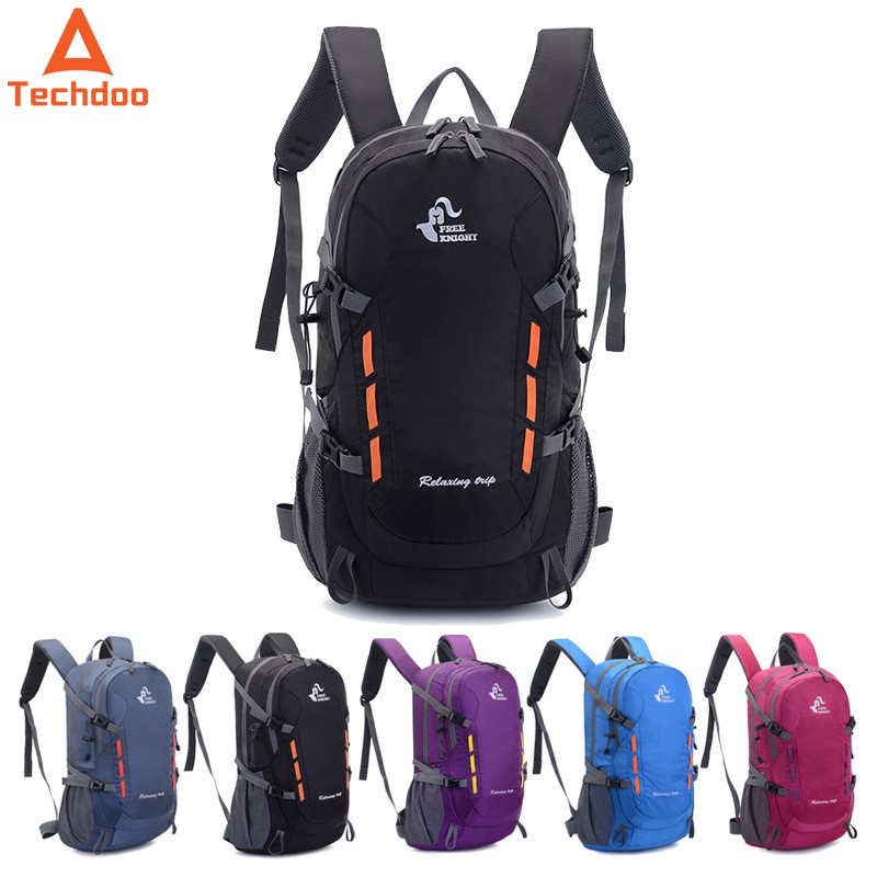 tas ransel distro sekolah kuliah kekinian techdoo 40l tas ransel pria gunung hiking backpack p wa818