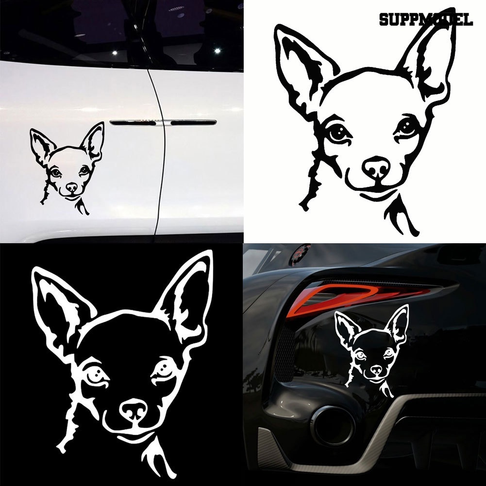 Stiker Reflektif Motif Anjing Chihuahua Untuk Dekorasi Mobil / Motor