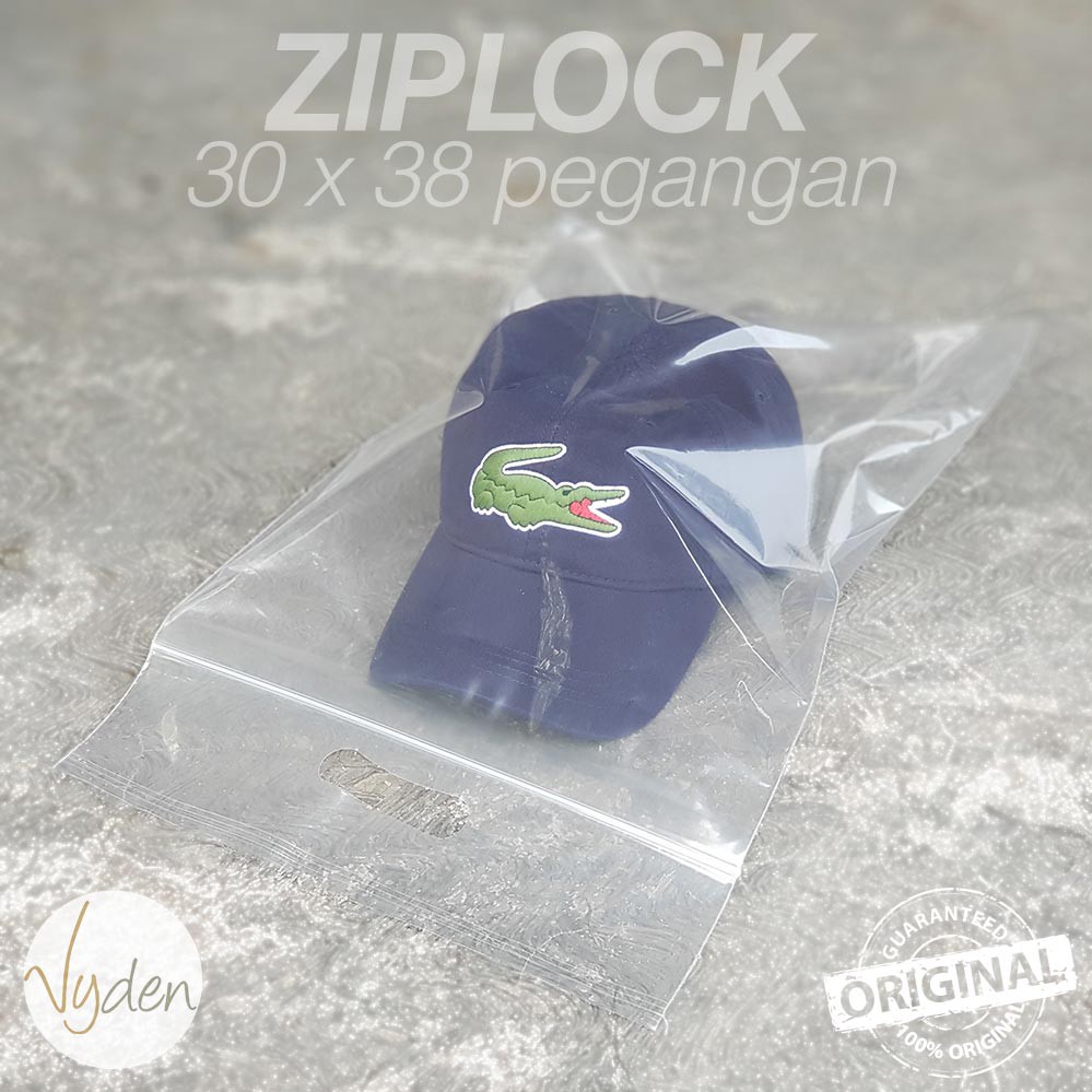 Plastik Klip 30 x 38cm pegangan 50 BUAH Ziplock Sepatu Tas Baju Jersey Jaket Paking MURAH