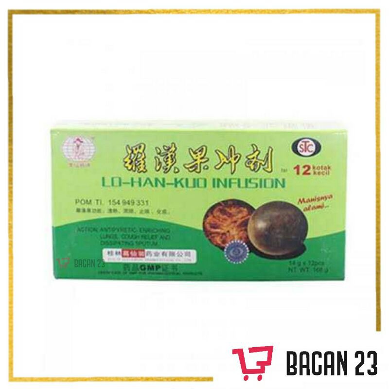 Lo Han Kuo Infusion (12pcs x 14gr) / Obat Herbal Panas Dalam / Bacan 23 - Bacan23