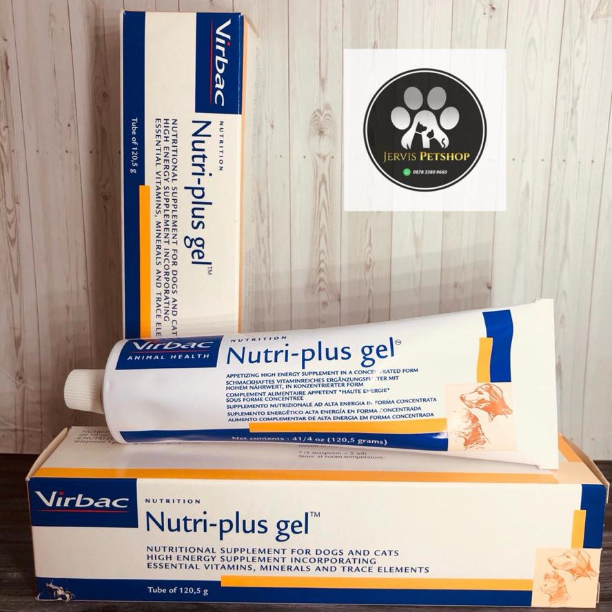 Virbac Nutriplus Gel 120gr vitamin anjing kucing terbaik Original Nutri Plus Gel