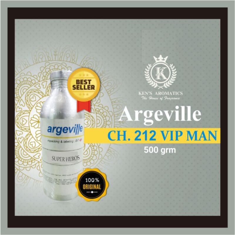 Parfum CH. 212 VIP Man Argeville Kemasan SEGEL 500g- Super Heros Argeville Segel