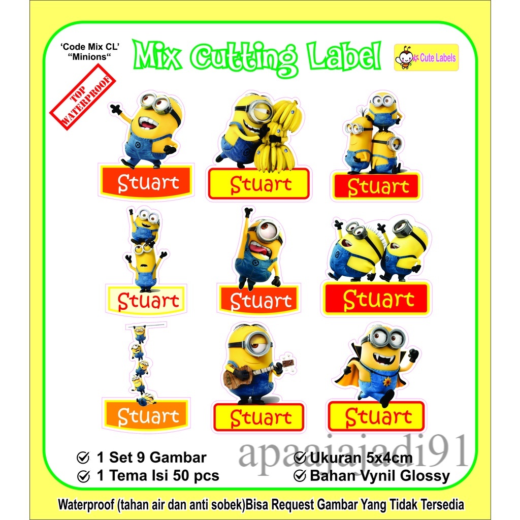 

Mix Cutting Label MINION