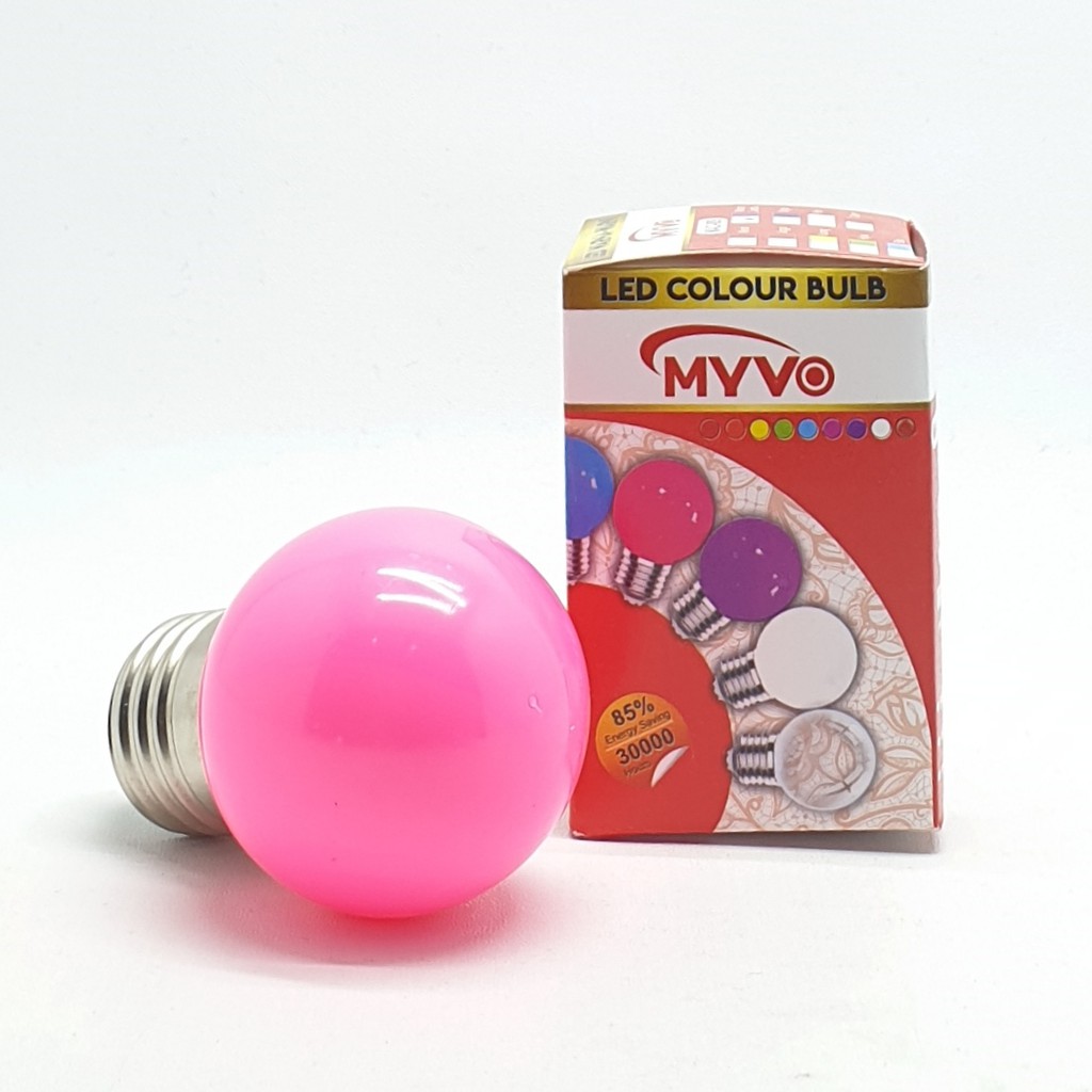 Myvo Pink Lampu Led Ping Pong 3W E27 Warna Pink / Lampu Dekorasi