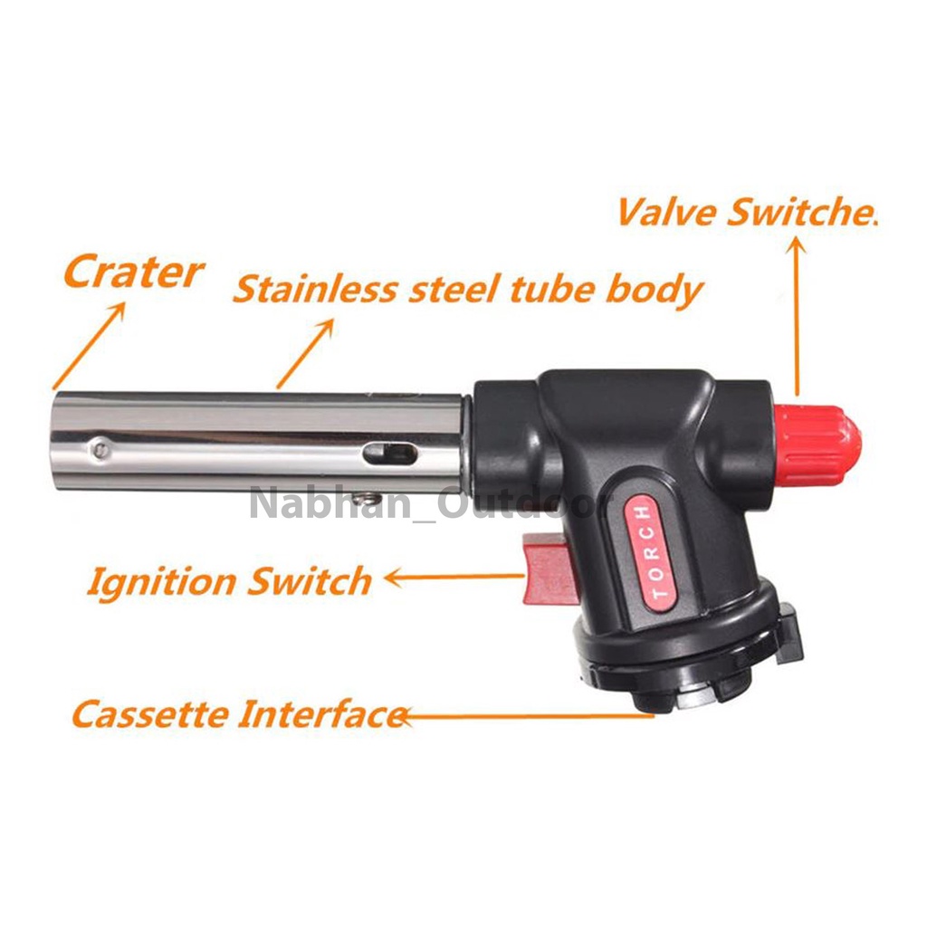 Firetric Kepala Gas - Black - Flame gun - Gas Butane Torch