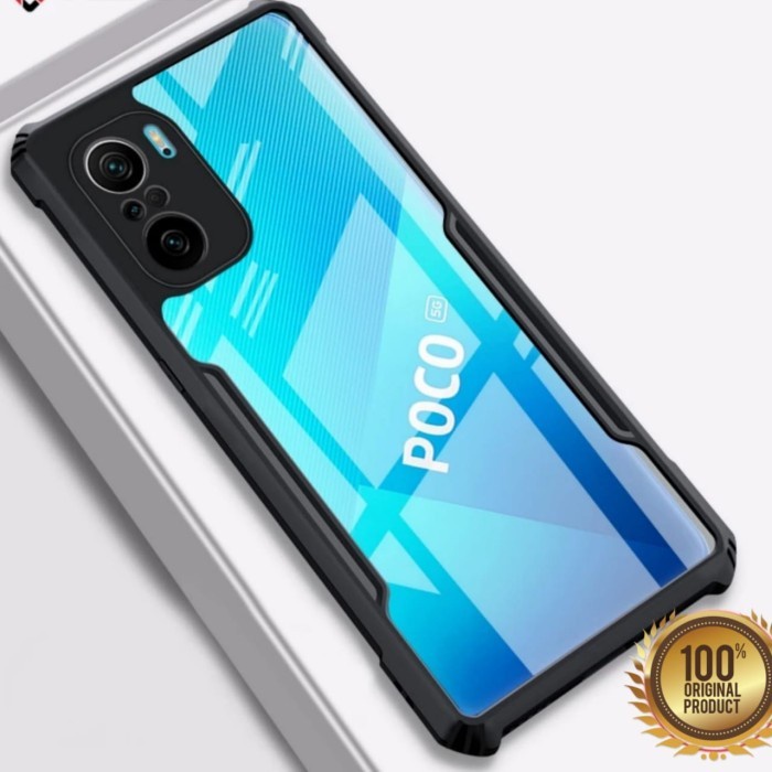 Xiaomi Poco F3 Case / Casing Handphone Model HardCase Vision / Tempered Glass Screen / Tempered Came
