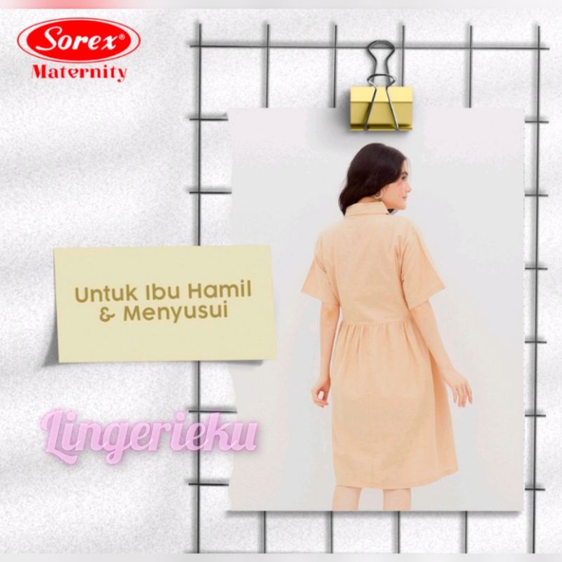 Sorex JA 203 Sorex Dress Maternity / Daster Ibu Hamil Menyusui Bahan Katun Freesize