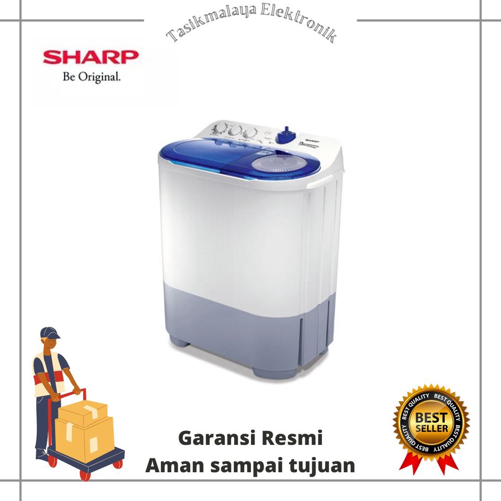 MESIN CUCI SHARP EST 77 DA 7KG DOLPHIN LOW WATT 2 TABUNG