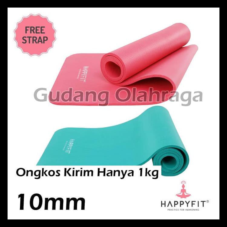 MATRAS YOGA HAPPYFIT NBR 10MM / YOGA MATT / MATRAS SENAM TEBAL 10MM KODE 1418